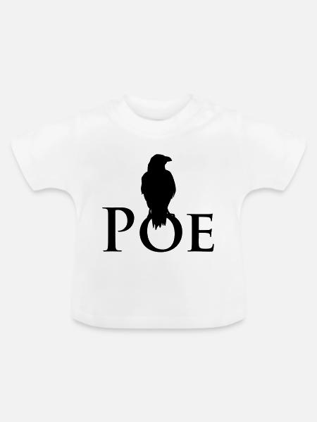 Poe Rabe - Baby Bio-T-Shirt mit Rundhals - Weiß