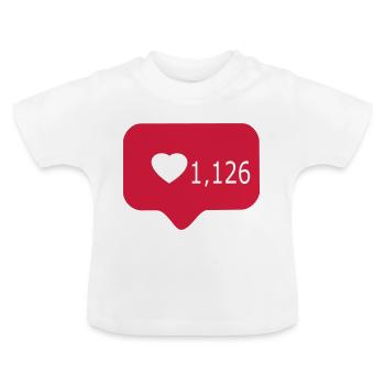 Instagram Like - Baby Organic T-Shirt with Round Neck - white - Front