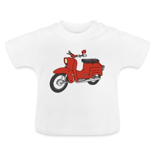Schwalbe (ibizarot) - Baby Bio-T-Shirt mit Rundhals