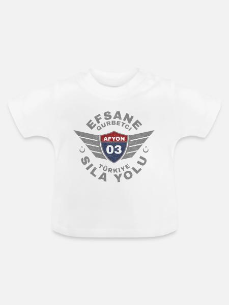Afyon - Baby Bio-T-Shirt mit Rundhals - Weiß