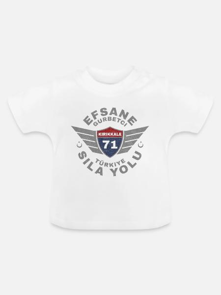 Kırıkkale - Baby Bio-T-Shirt mit Rundhals - Weiß