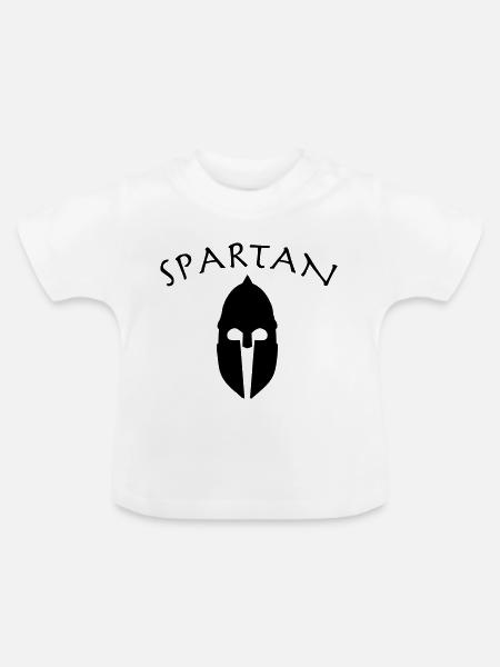 Spartanisch - Baby Bio-T-Shirt mit Rundhals - Weiß