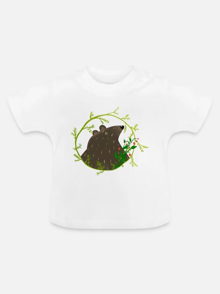 Wildtiere - Baby Bio-T-Shirt mit Rundhals - Weiß