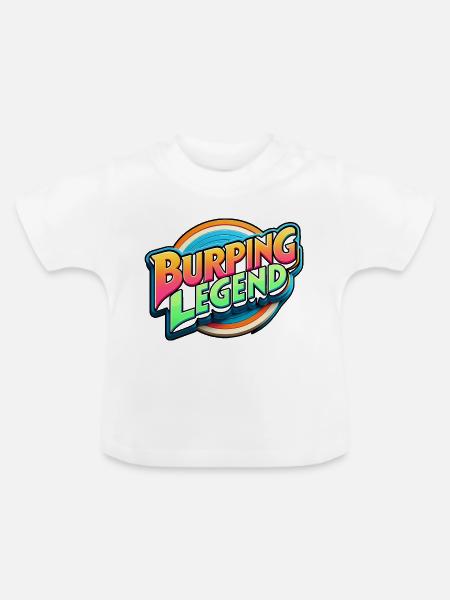 Burping Legend 18 - Baby Bio-T-Shirt mit Rundhals - Weiß