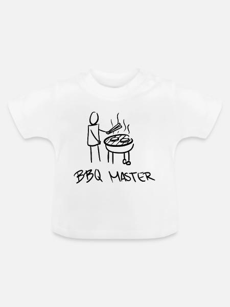 BBQ Master - Baby Bio-T-Shirt mit Rundhals - Weiß
