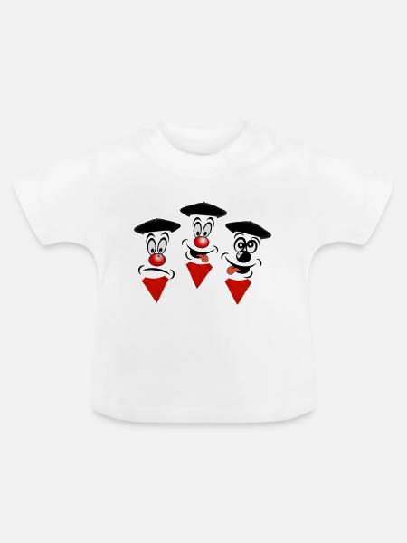 Baskische Design - Baby Bio-T-Shirt mit Rundhals - Weiß