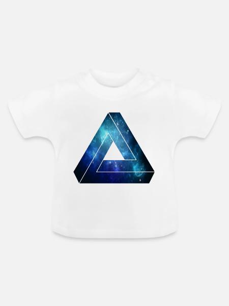 Penrose Dreieck Space - Baby Bio-T-Shirt mit Rundhals - Weiß