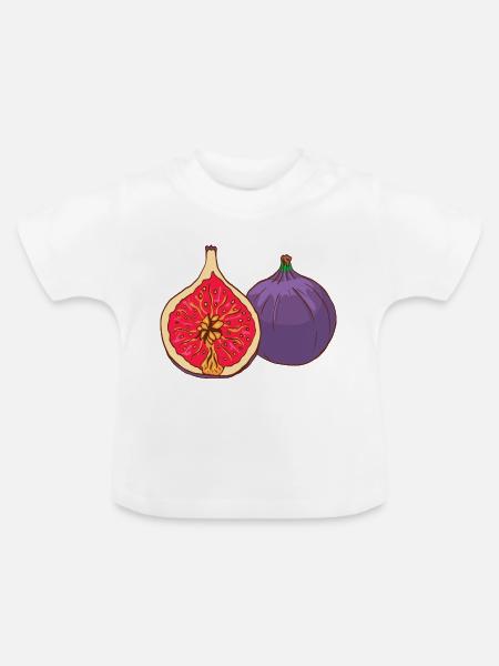 Echte Feigen - Baby Bio-T-Shirt mit Rundhals - Weiß