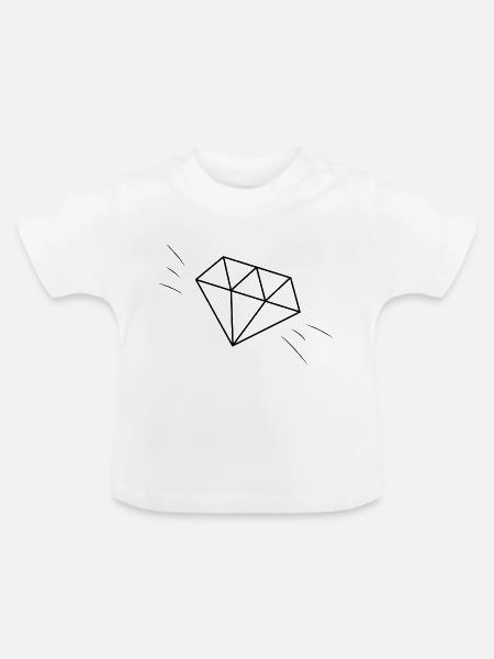 Diamant - Baby Bio-T-Shirt mit Rundhals - Weiß