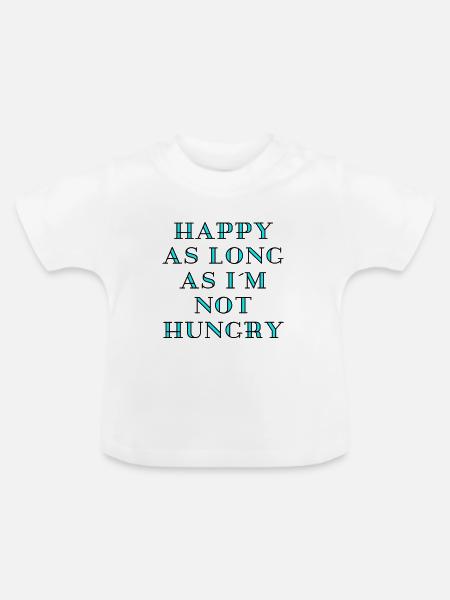 Hungrig - Baby Bio-T-Shirt mit Rundhals - Weiß