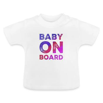 Bébé à bord - T-shirt bio col rond Bébé - blanc - Devant