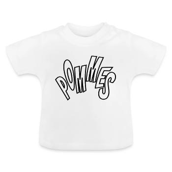 FRENCH FRIES - Baby Organic T-Shirt with Round Neck - white - Front