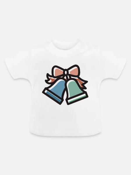 christmas - Baby Bio-T-Shirt mit Rundhals - Weiß