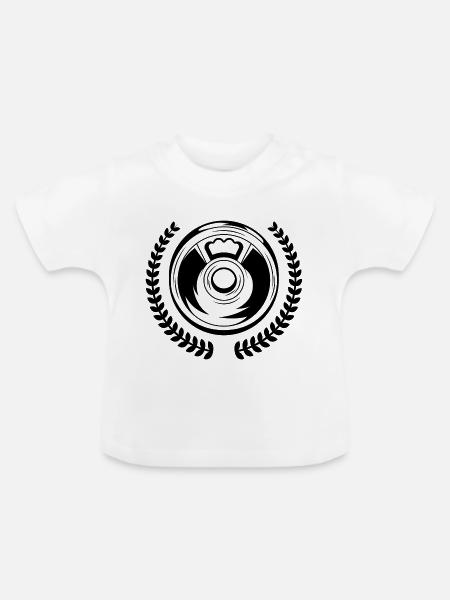Strong man - Baby Bio-T-Shirt mit Rundhals - Weiß