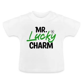 Mr. Lucky Charm - Baby Bio-T-Shirt mit Rundhals - Weiß - Vorne
