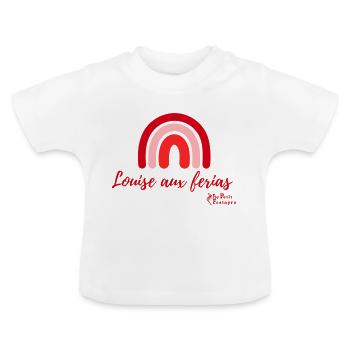 Louise aux Férias - T-shirt bio col rond Bébé - blanc - Devant