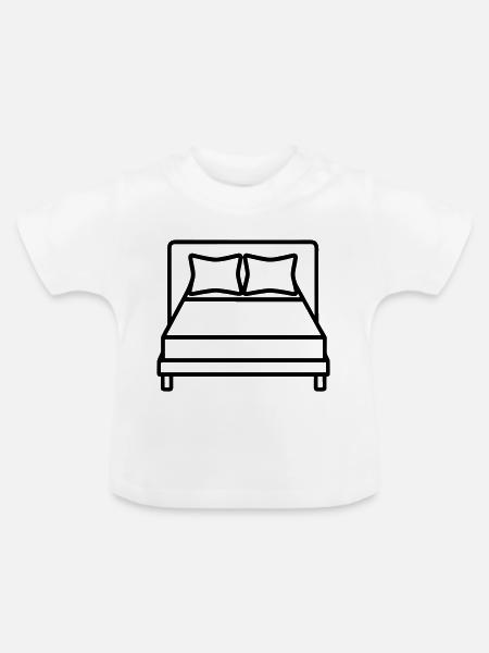 Bett - Baby Bio-T-Shirt mit Rundhals - Weiß