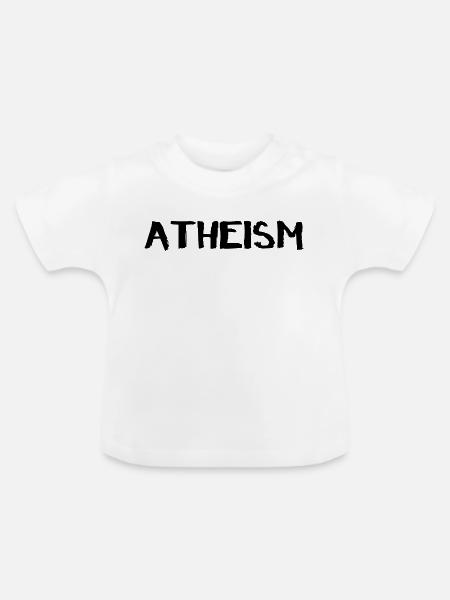 ATHEISMUS – Moderne Pinselschrift - Baby Bio-T-Shirt mit Rundhals - Weiß
