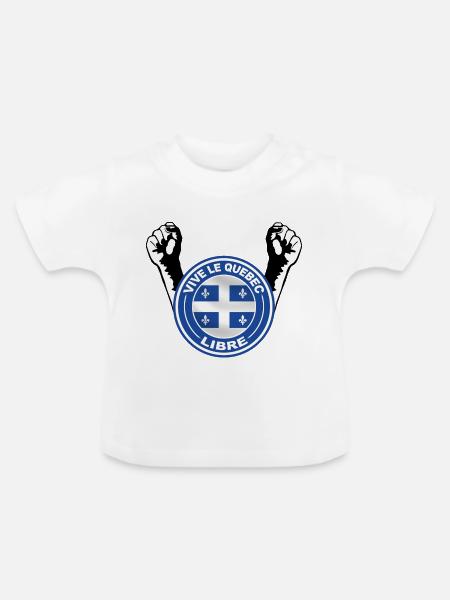 Kostenlose quebec - Baby Bio-T-Shirt mit Rundhals - Weiß
