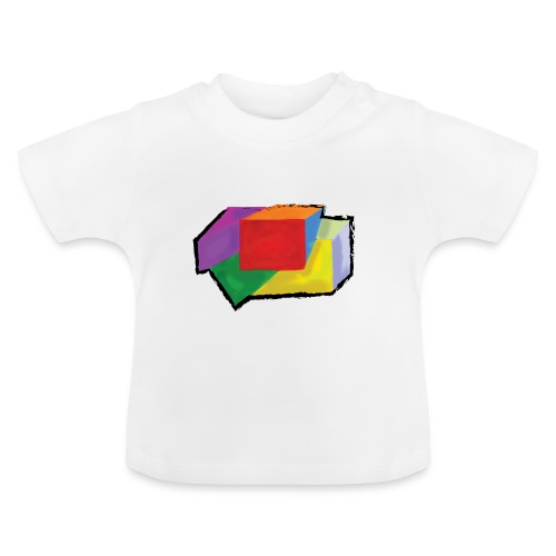 boxes with stroke - Baby Organic T-Shirt with Round Neck