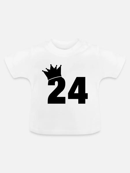 24_krone_f1 - Baby Bio-T-Shirt mit Rundhals - Weiß