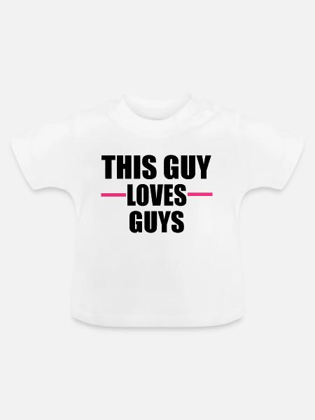 Schwulenstolz - Baby Bio-T-Shirt mit Rundhals - Weiß