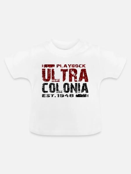 Playbock Ultra Colonia - Baby Bio-T-Shirt mit Rundhals - Weiß