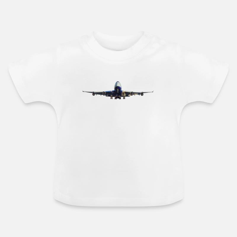 avion - T-shirt bio col rond Bébé - blanc