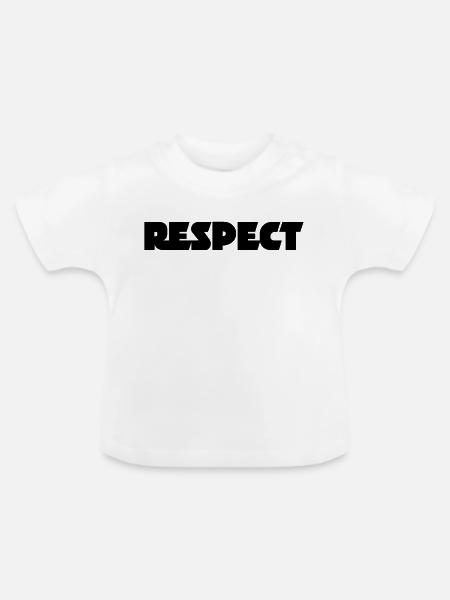 respect - Baby Bio-T-Shirt mit Rundhals - Weiß