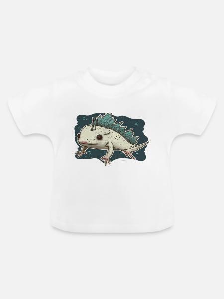 Axolotl - Baby Bio-T-Shirt mit Rundhals - Weiß