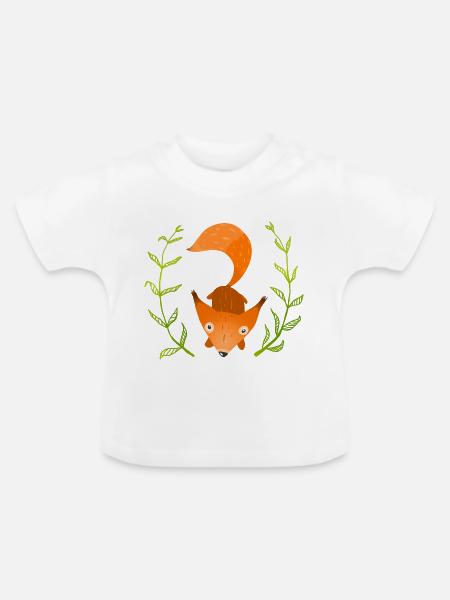 Wildtiere - Baby Bio-T-Shirt mit Rundhals - Weiß