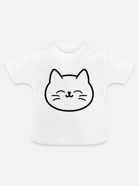 Kätzchen - Baby Bio-T-Shirt mit Rundhals - Weiß