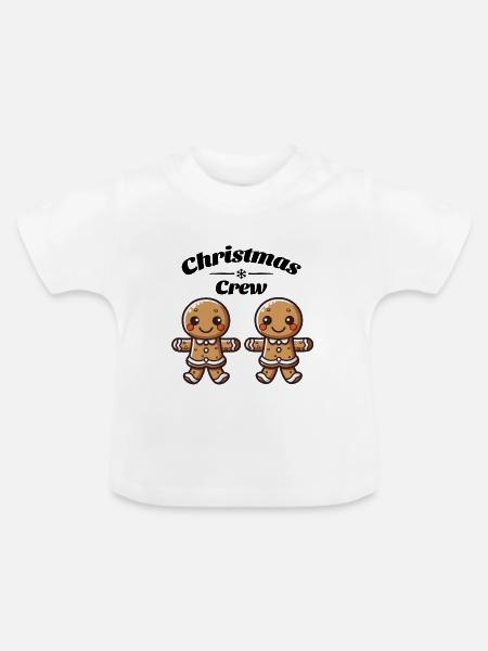 christmas crew - Baby Bio-T-Shirt mit Rundhals - Weiß