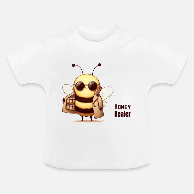 Marchand de miel - T-shirt bio col rond Bébé - blanc