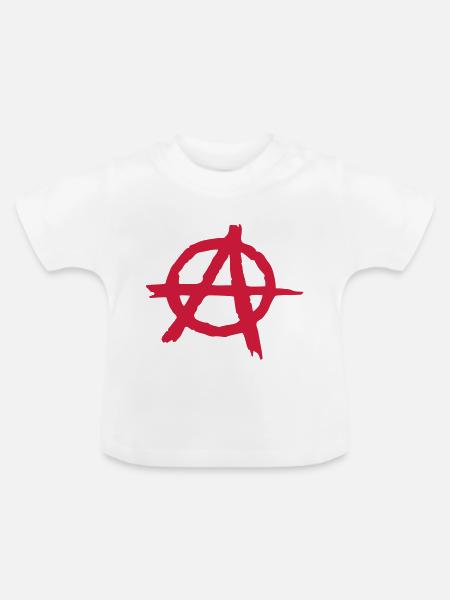 Anarchy__V001 - Baby Bio-T-Shirt mit Rundhals - Weiß