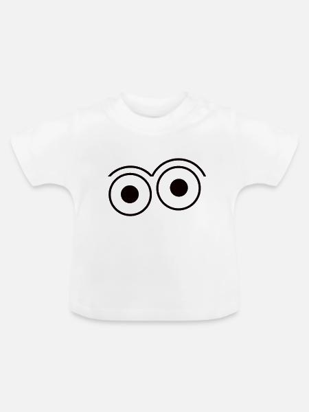 Offene Augen (2) - Baby Bio-T-Shirt mit Rundhals - Weiß