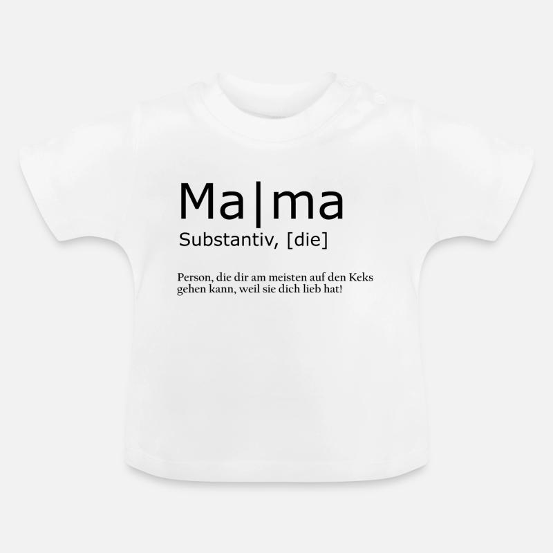 Maman - T-shirt bio col rond Bébé - blanc
