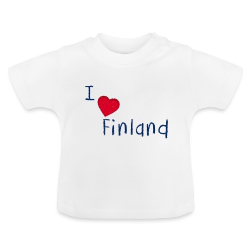 I Love Finland - Vauvan luomu-t-paita, jossa pyöreä pääntie
