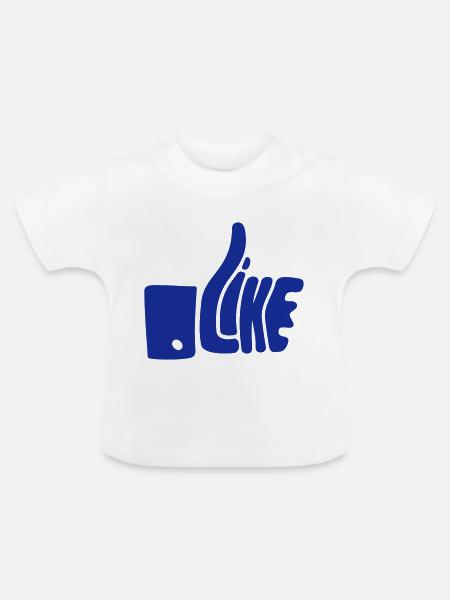 Like - Baby Bio-T-Shirt mit Rundhals - Weiß