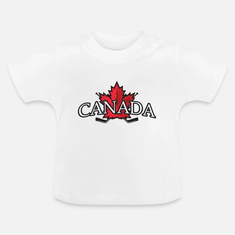 Canada - Kanada - T-shirt bio col rond Bébé - blanc