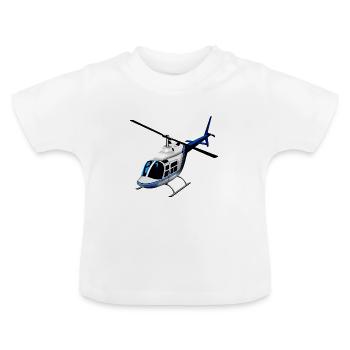 Hélicoptères - T-shirt bio col rond Bébé - blanc - Devant