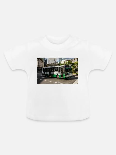 BUENOS AIRES est BUS - Baby Bio-T-Shirt mit Rundhals - Weiß