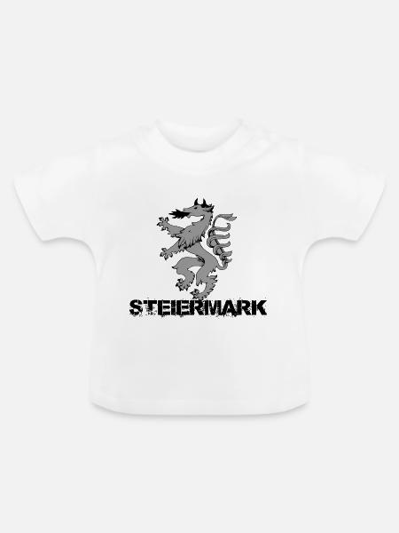 Steiermark - Baby Bio-T-Shirt mit Rundhals - Weiß