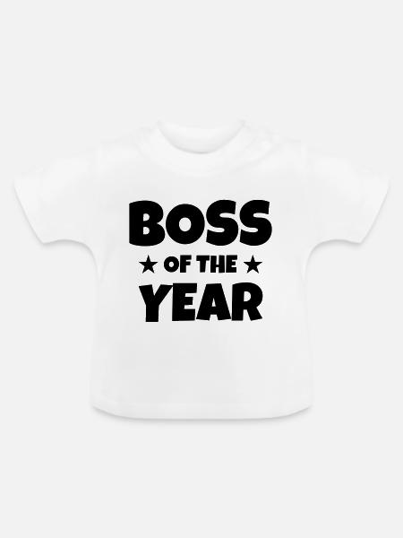 Manager / Chef / Arbeit / Job - Baby Bio-T-Shirt mit Rundhals - Weiß