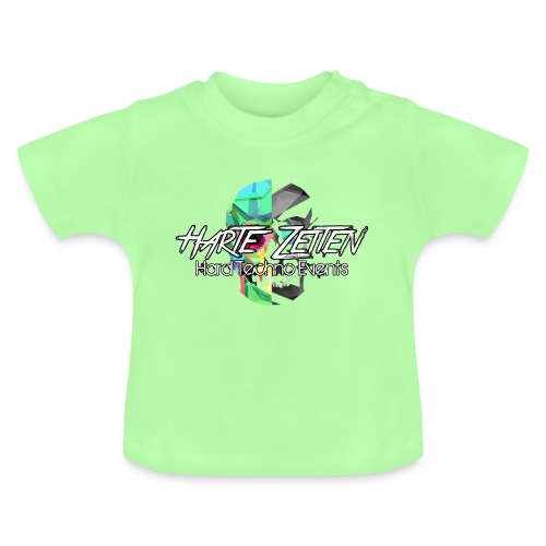 Harte Zeiten Skull & Schriftzug - Baby Bio-T-Shirt mit Rundhals