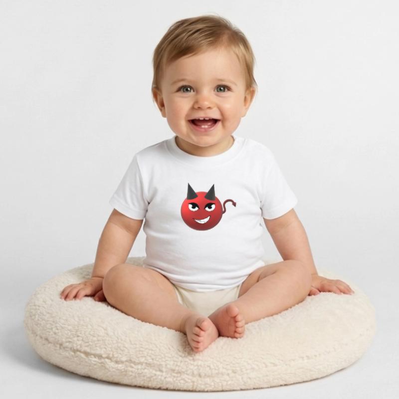 Devil Baby Organic T-Shirt with Round Neck