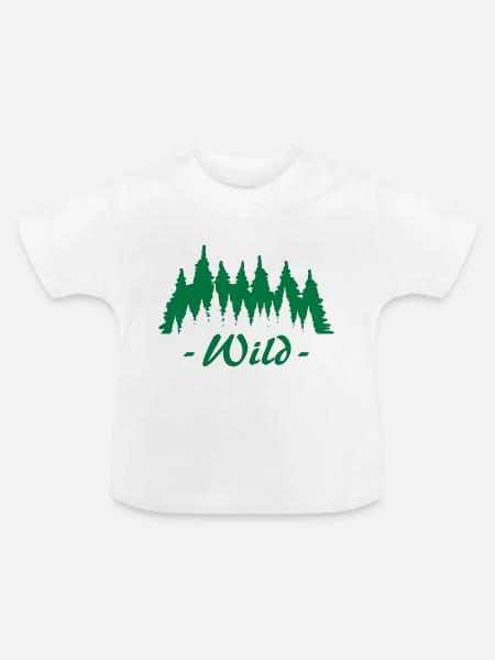 Sauvage - Wild - Baby Bio-T-Shirt mit Rundhals - Weiß
