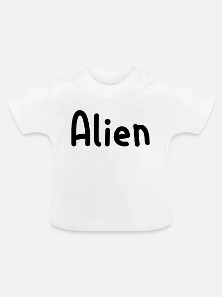 Alien - Baby Bio-T-Shirt mit Rundhals - Weiß