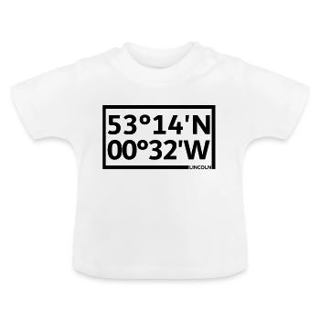 Lincoln Koordinaten - Baby Bio-T-Shirt mit Rundhals - Weiß - Vorne