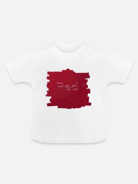 Red - Baby Bio-T-Shirt mit Rundhals - Weiß